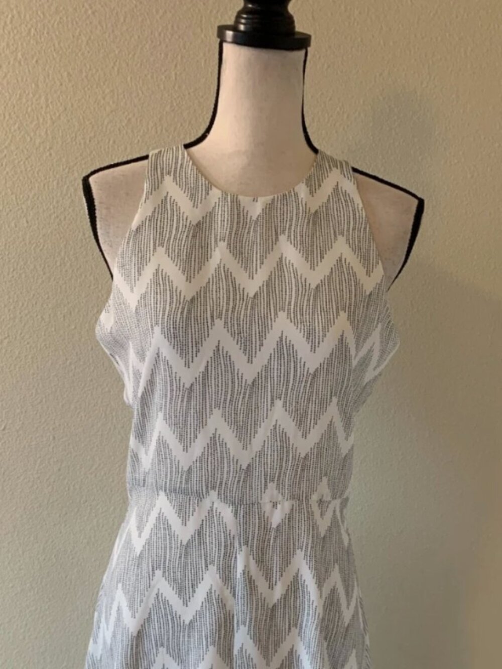 ALI & JAY Women Size S Black/White Crew Neck Sleeveless A Line Dress